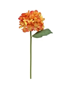 件人造繡球花，適合居家裝飾、婚禮、派對、節慶禮物 - 橘色 - 查看 1