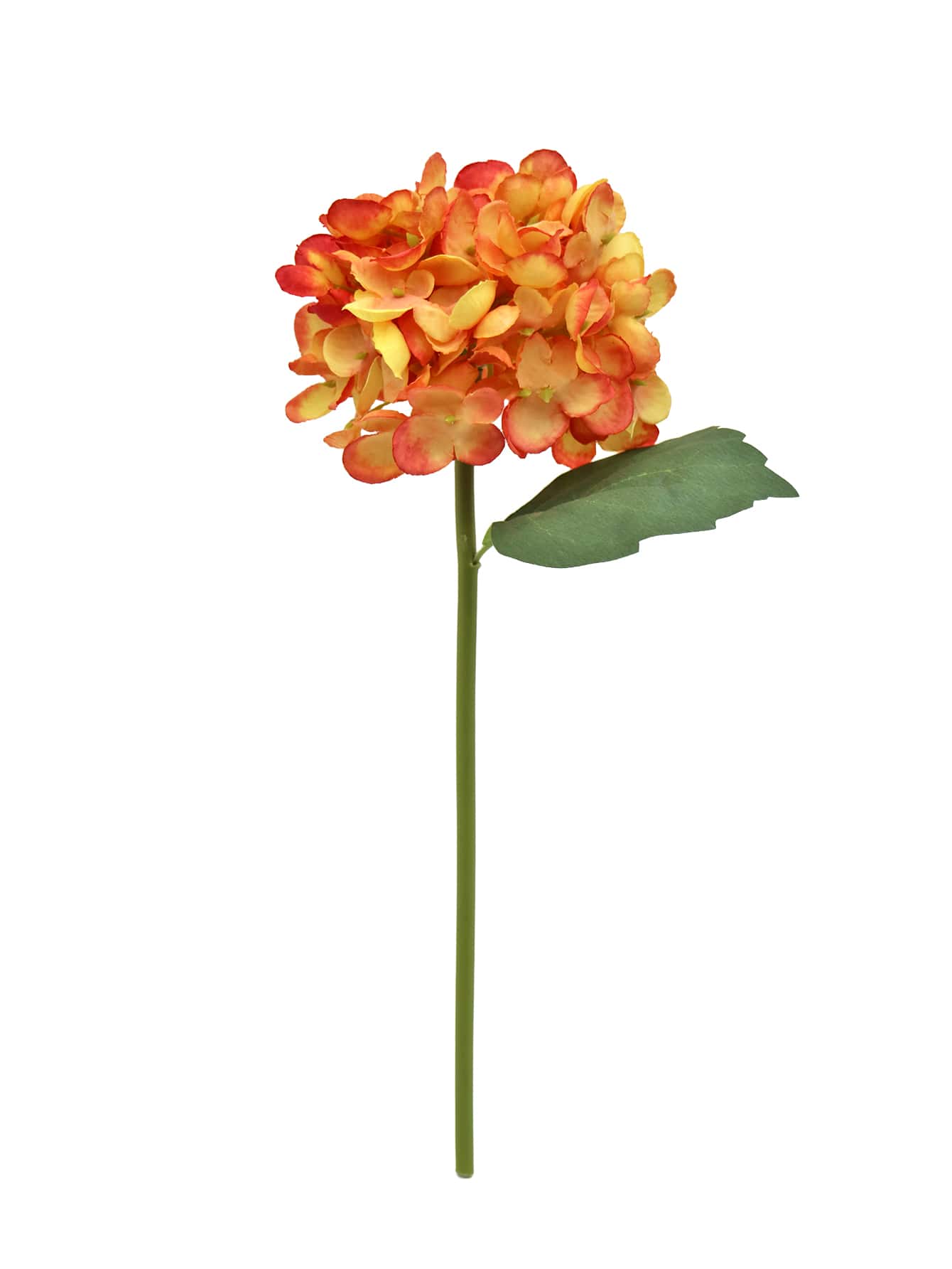 件人造繡球花，適合居家裝飾、婚禮、派對、節慶禮物 - 橘色 - 查看 1