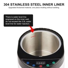 4 Liters Sauna Steamer, Portable Steam Generator with Remote Control, Stainless Steel Pot, Spa Machine with Timer Display for Body Detox (US Plug, Black) - trắng - Xem 4