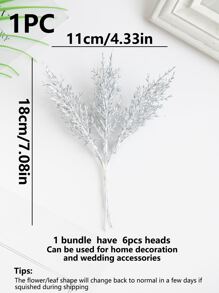 1 Bouquet (6 Heads) Of Artificial Plants, Mini Reed Bouquet, DIY Wreath Material, Bride'S Wrist Flower, Chest Flower, Head Flower Accessories, Wedding Decoration, Home Decoration, Valentine'S Day Gift, New Year Gift, Candy Box Packaging, Birthday Party Cake Decoration Materials, Valentine Day, Gift Gifts Graduation