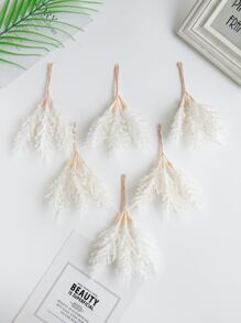 1 Bouquet (6 Heads) Of Artificial Plants, Mini Reed Bouquet, DIY Wreath Material, Bride'S Wrist Flower, Chest Flower, Head Flower Accessories, Wedding Decoration, Home Decoration, Valentine'S Day Gift, New Year Gift, Candy Box Packaging, Birthday Party Cake Decoration Materials, Valentine Day, Gift Gifts Graduation