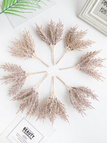 1 Bouquet (6 Heads) Of Artificial Plants, Mini Reed Bouquet, DIY Wreath Material, Bride'S Wrist Flower, Chest Flower, Head Flower Accessories, Wedding Decoration, Home Decoration, Valentine'S Day Gift, New Year Gift, Candy Box Packaging, Birthday Party Cake Decoration Materials, Valentine Day, Gift Gifts Graduation