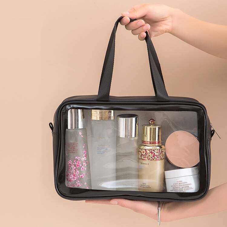 Small Size Pink Semi-Transparent Women'S Cosmetic Bag Pvc Matte Toiletry Bag Portable Swimming Storage Bag,Makeup Bag Makeup Pouch Skincare Bag Toiletry Bag Packing Cubes,Travel Essentials Cruise Essentials Dorm Essentials,Wedding Bridesmaid Gifts,Mom Gifts,Birthday Gifts,Gifts For Friends And Teachers,Home Decor,Bathroom Livingroom Bedroom Decor,Bathroom Organizer,Jewelry Organizer,Lip Oil Organizer,Nail Polish Organizer Makeup Bag Storage Makeup Organizer Makeup Case - Pink - View 5
