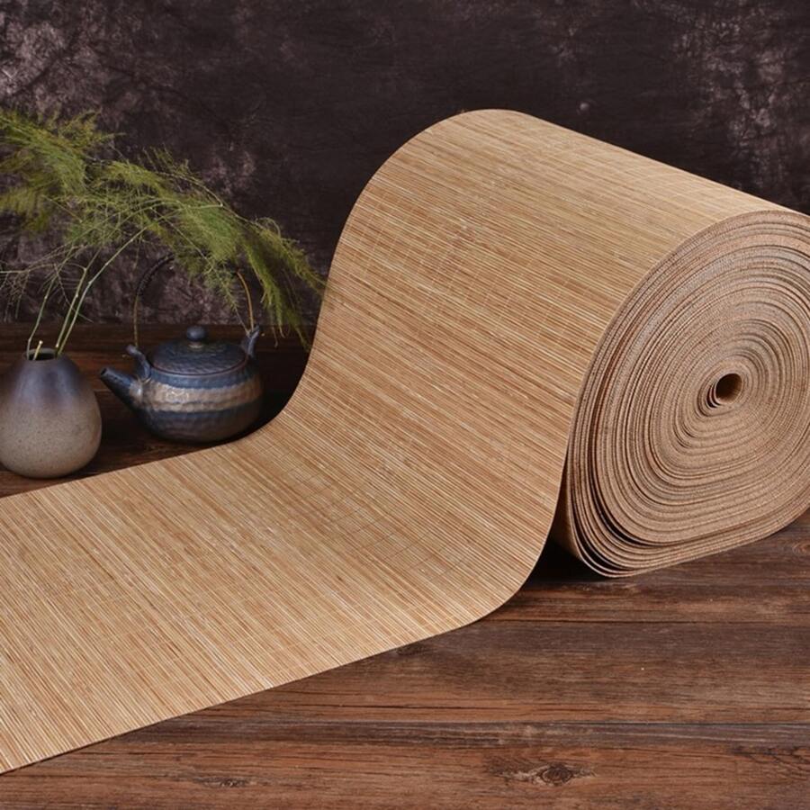 1 pieza Estera tejida de bambú de 40 cm * 1 m para decoración de mesa de té, mejor regalo - Café integral - Ver 1