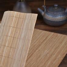 1 pieza Estera tejida de bambú de 40 cm * 1 m para decoración de mesa de té, mejor regalo - Café integral - Ver 2