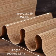 1 pieza Estera tejida de bambú de 40 cm * 1 m para decoración de mesa de té, mejor regalo - Café integral - Ver 4