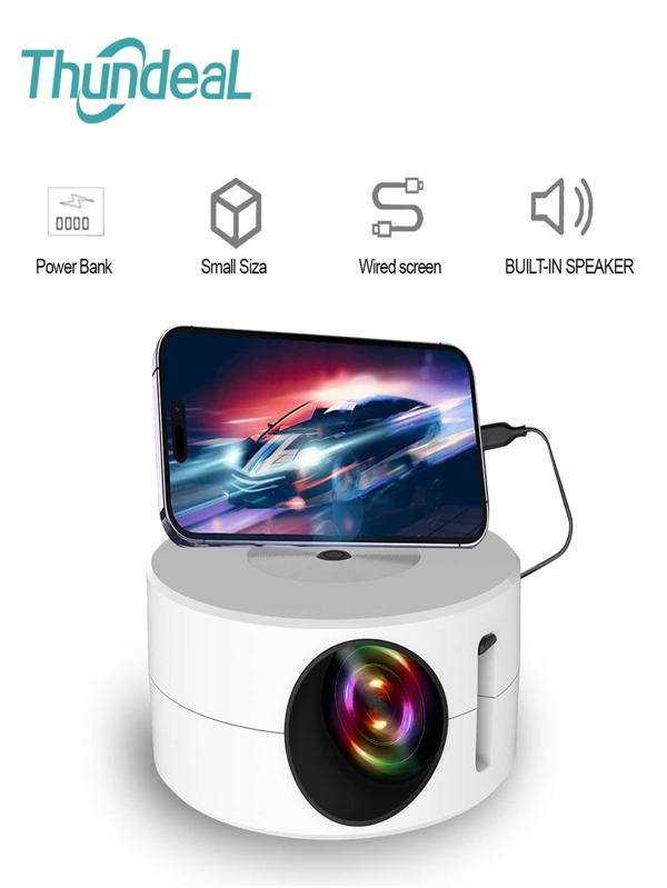 ThundeaL YT200 LED Mobile Video Mini Projector Home Theater Media