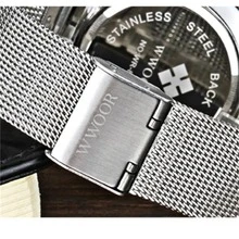 1 pièce Pour Homme Argent Montre À Quartz Avec Calendrier Fonction - Argent - Voir 8