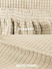 6 Bộ Vỏ ghế bằng sợi polyester có thể tháo rời theo phong cách hiện đại cho phòng ăn, phòng khách, phòng ngủ, bốn mùa - Màu be - Xem 4