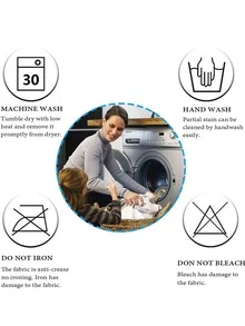 6 Bộ Vỏ ghế bằng sợi polyester có thể tháo rời theo phong cách hiện đại cho phòng ăn, phòng khách, phòng ngủ, bốn mùa - Màu be - Xem 7