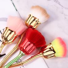 1 件装指甲刷玫瑰形长柄美甲刷修甲指甲抛光除尘除粉刷指甲工具 - 彩色 - 查看 2