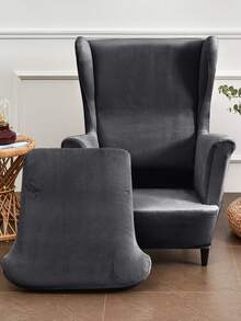 1pc Home Bedroom Wing-shaped Tiger Ottoman Cover - Grey - View 5