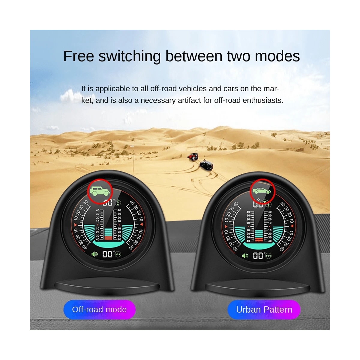 X94 Car HUD Digital Inclinometer Clinometer 4X4GPS Off-Road Auto Pitch ...