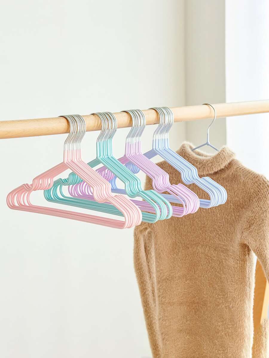 10 Móc Treo Quần Áo Trẻ Em Cho Trẻ Sơ Sinh & Trẻ Nhỏ, Móc Treo Nhỏ Chống Trơn Trượt Để Treo Quần Áo Ở Nhà - Màu xanh lam - Xem 1