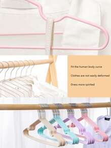 10 Móc Treo Quần Áo Trẻ Em Cho Trẻ Sơ Sinh & Trẻ Nhỏ, Móc Treo Nhỏ Chống Trơn Trượt Để Treo Quần Áo Ở Nhà - Màu xanh lam - Xem 2