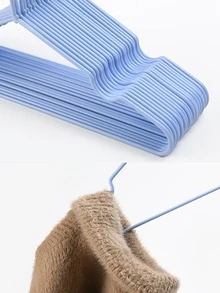 10 Móc Treo Quần Áo Trẻ Em Cho Trẻ Sơ Sinh & Trẻ Nhỏ, Móc Treo Nhỏ Chống Trơn Trượt Để Treo Quần Áo Ở Nhà - Màu xanh lam - Xem 3