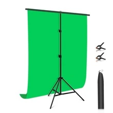 Puluz PULUZ Kit de support en forme de T pour fond de studio photo 1x2m avec clips (vert)