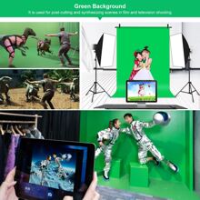 Puluz PULUZ Kit de support en forme de T pour fond de studio photo 1x2m avec clips (vert)