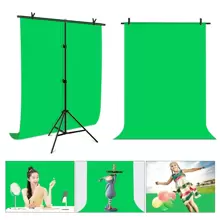 Puluz PULUZ Kit de support en forme de T pour fond de studio photo 1x2m avec clips (vert)