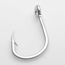 10入組大鯊魚鉤,不銹鋼鉤適用於和垂釣,深的大海釣魚配件 - 灰色 - 查看 3