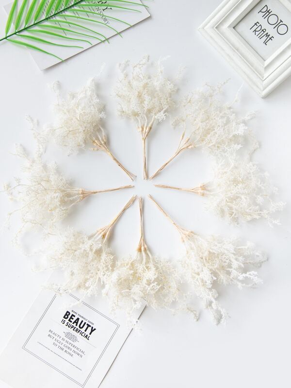 1 Bundle (6 Heads) Of Artificial Plant Twigs, New Year Decoration Materials, Wedding Decoration, Bride Wrist Flower, Chest Flower, Headflower Material, DIY Candy Box, Birthday Gift Material, Home Decoration, Holiday Decoration Material, Valentine's Day