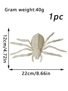 Decoración artificial araña esqueleto - Blanco - Ver 2