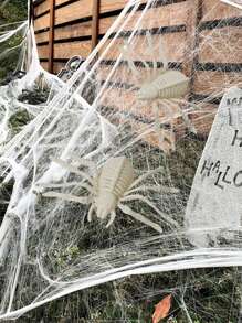 Decoración artificial araña esqueleto - Blanco - Ver 3