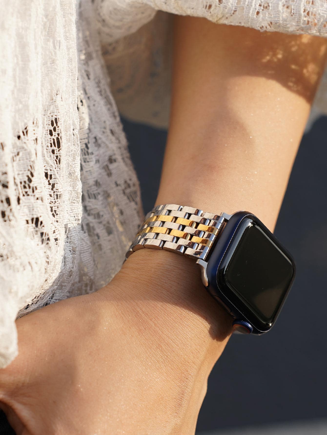 不锈钢表带与 Apple Watch 兼容 豪华 Apple Watch 表带可作为返校学生的礼物 - 彩色 - 查看 1