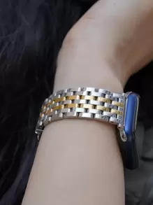 不锈钢表带与 Apple Watch 兼容 豪华 Apple Watch 表带可作为返校学生的礼物 - 彩色 - 查看 3