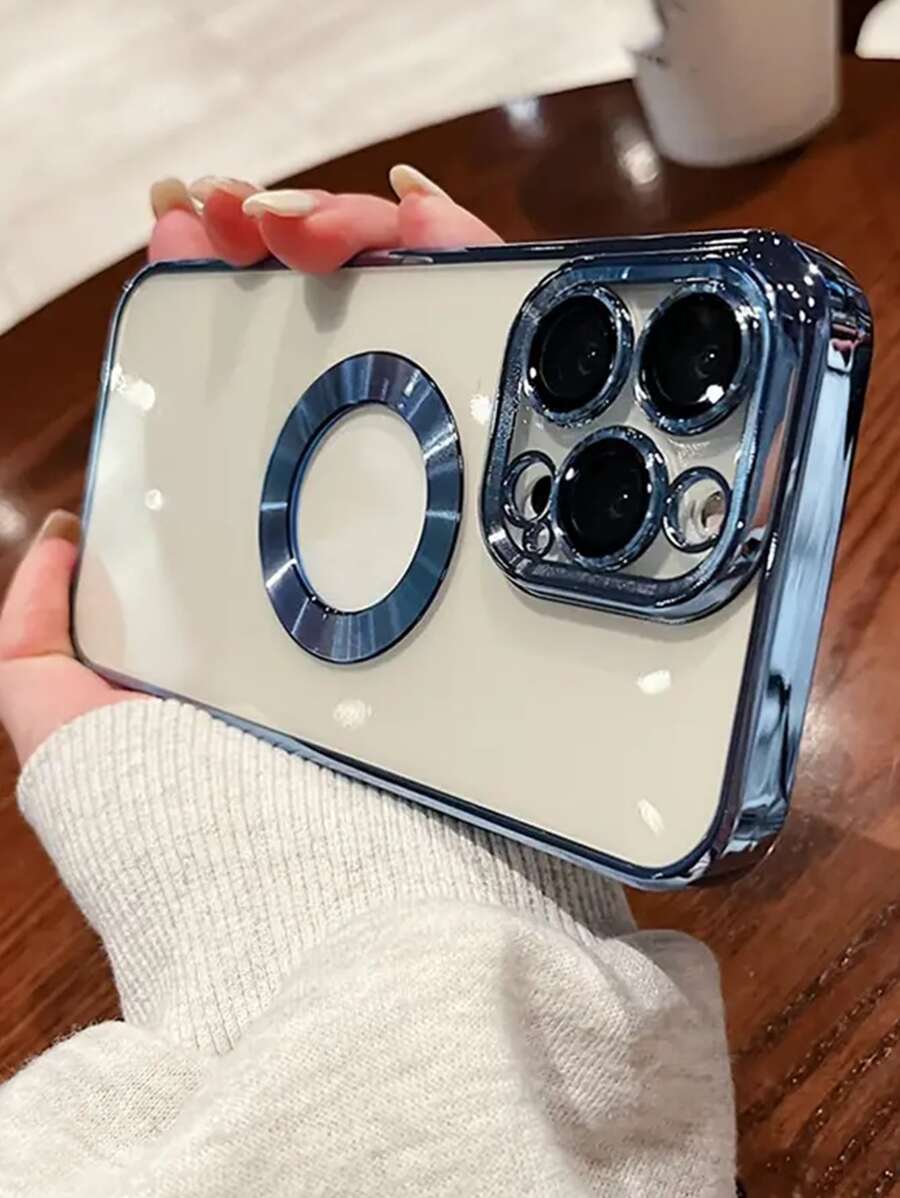 Electroplating Transparent Cd Pattern Phone Case