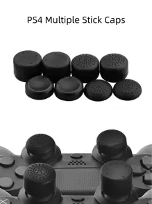 8pcs Silicone Thumb Grip Stick Cover Caps For PlayStation 4 Controller, Mushroom Head Button Covers, Anti-Slip, Anti-Sweat, Scratch-Resistant, Enhance Gaming Experience