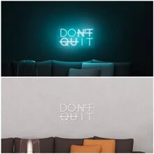 Don'T Quit / DO IT Modern Slogan LED Neon Light Neon Sign Dimmable Light For Office Home Gym Room Wall Decor - Blue - View 5
