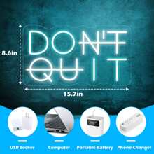 Don'T Quit / DO IT Modern Slogan LED Neon Light Neon Sign Dimmable Light For Office Home Gym Room Wall Decor - Blue - View 3