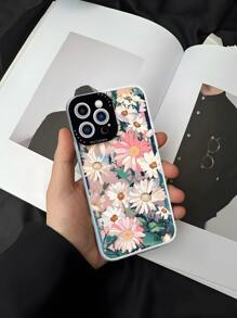 1入組雛菊插圖TPR聚氨酯材料手機殼,適用於iphone - 彩色 - 查看 2