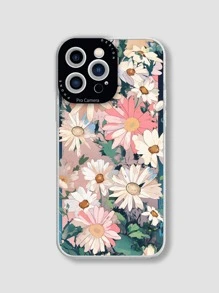 1入組雛菊插圖TPR聚氨酯材料手機殼,適用於iphone - 彩色 - 查看 1