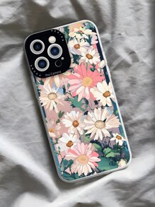 1入組雛菊插圖TPR聚氨酯材料手機殼,適用於iphone - 彩色 - 查看 3