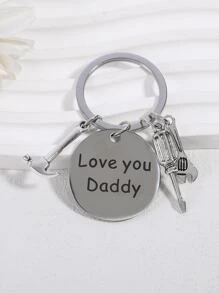 1入組男士工具吊墜鑰匙圈 - 銀色 - 查看 1