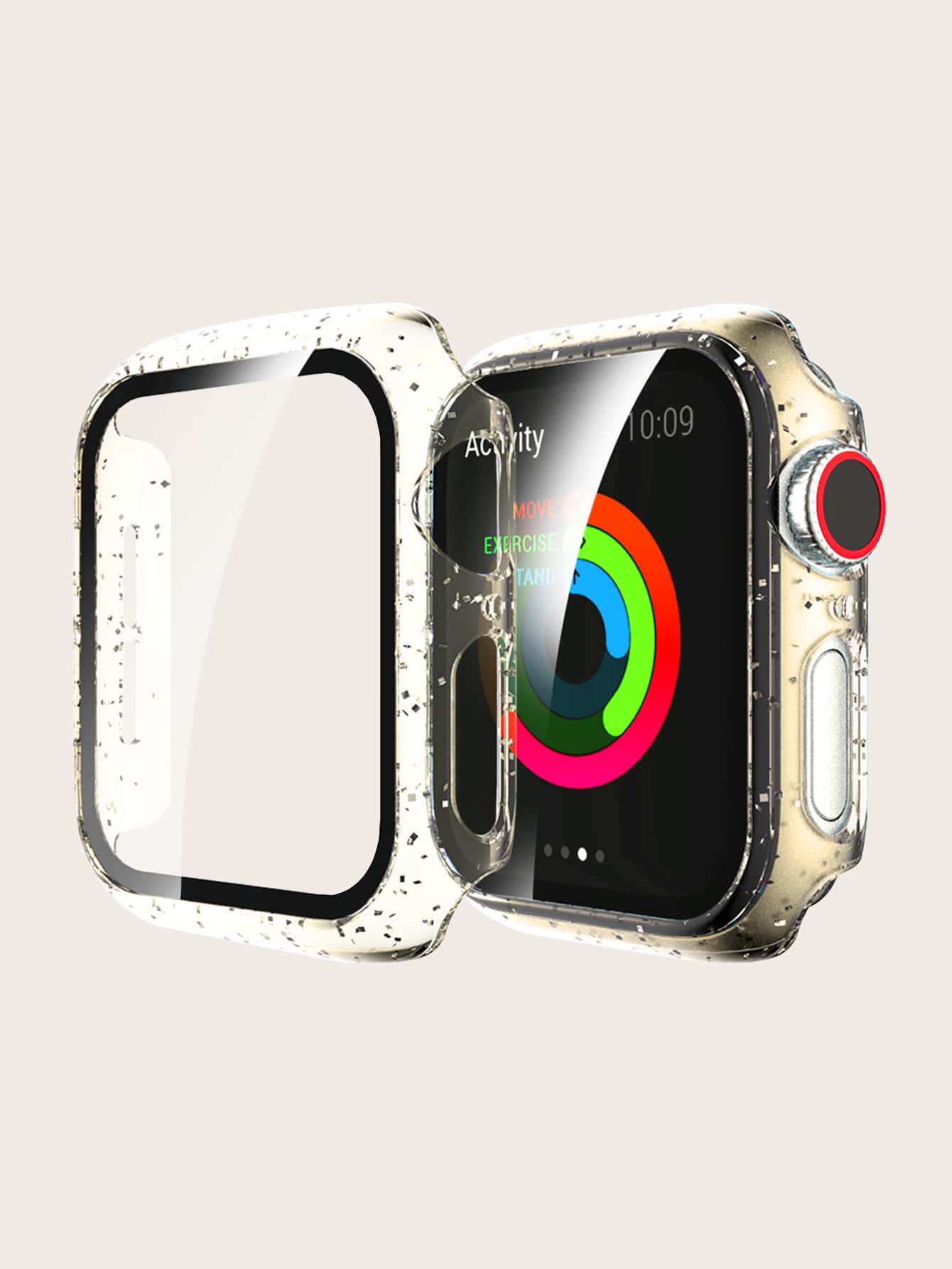 1pc Glitter Watch Case Compatible With Apple Watch - Gold - View 1