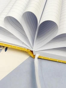 1本精美歐美藝術風格的文具學生筆記本,適用於日記和筆記 - 彩色 - 查看 3