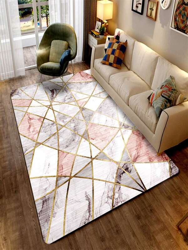 1pc Marble Pattern Rug SHEIN UK