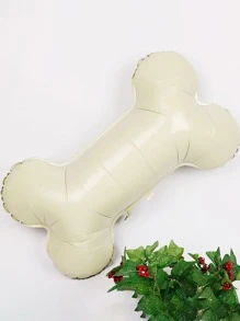 1入組骨形狀鋁箔氣球狗狗骨小氣球創意鋁箔小氣球適用於寵物狗狗兒童生日派對用品 - 米色 - 查看 1