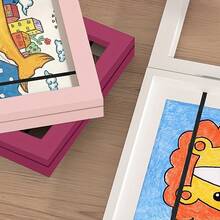 1入組兒童藝術收納盒、磁性相框、海報裝飾圖片收納盒可容納150張圖片、家居裝飾、兒童房裝飾、適合畢業派對禮物、兒童節禮物、婚禮季節禮物 - 黑色 - 查看 10