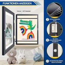 1入組兒童藝術收納盒、磁性相框、海報裝飾圖片收納盒可容納150張圖片、家居裝飾、兒童房裝飾、適合畢業派對禮物、兒童節禮物、婚禮季節禮物 - 黑色 - 查看 3