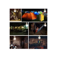 Solar Panel Light 2 Bulb Kit Solar System Energy Saving Solar Light - Yellow - View 6