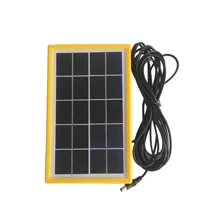 Solar Panel Light 2 Bulb Kit Solar System Energy Saving Solar Light - Yellow - View 7