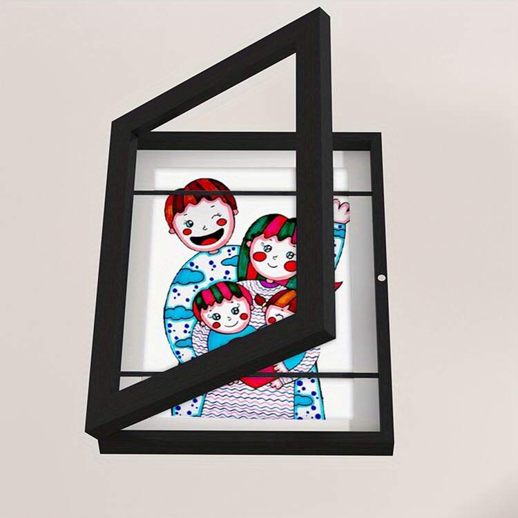 1 Miếng Trẻ em Nghệ thuật Hộp đựng , Từ tính Khung ảnh , Áp phích Trang trí Hình ảnh Hộp trữ Đến 150 , Đối với Nhà  Đồ trang trí , Trẻ em Trang trí phòng , Thích hợp Đối với Tốt nghiệp Quà tặng tiệc , Ngày trẻ em Qủa tặng , Lễ cưới Mùa Qủa tặng - màu đen - Xem 1