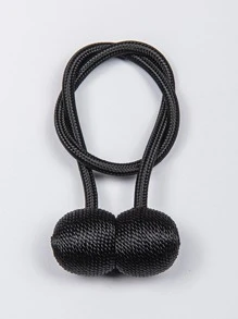 2pcs Black Magnetic Curtain Tiebacks - Black - View 7
