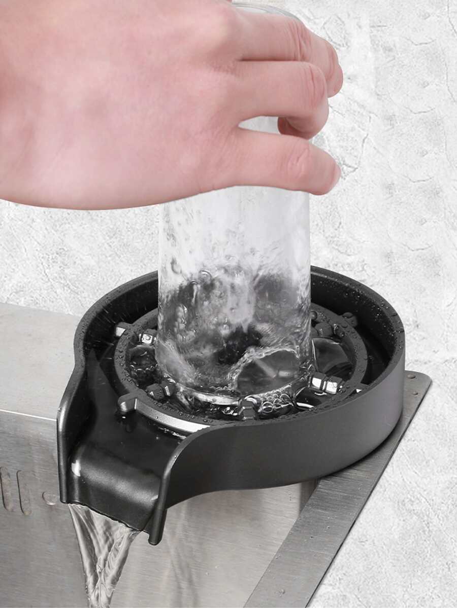 Black ABS Glass Rinser for Kitchen Sink Automatic Cup Washer high ...