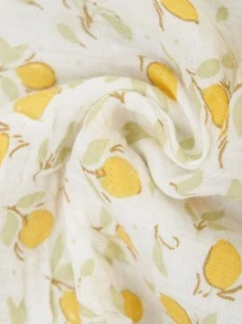 Happy Flute 2入組嬰兒檸檬圖案休閒繈褓毯適用於日常生活 - 彩色 - 查看 6