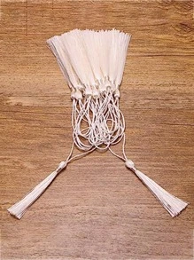 20入組白色流蘇裝飾，5.11 英寸長，用於枕頭、鑰匙扣、書籤、裝飾燈籠、DIY 縫紉和工藝品